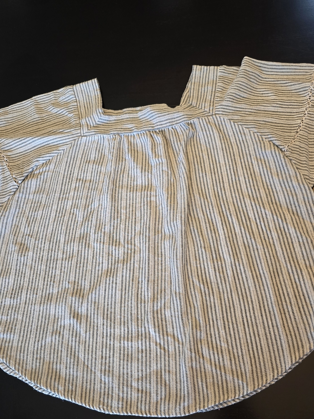Universal Thread Cream and Navy Striped Top